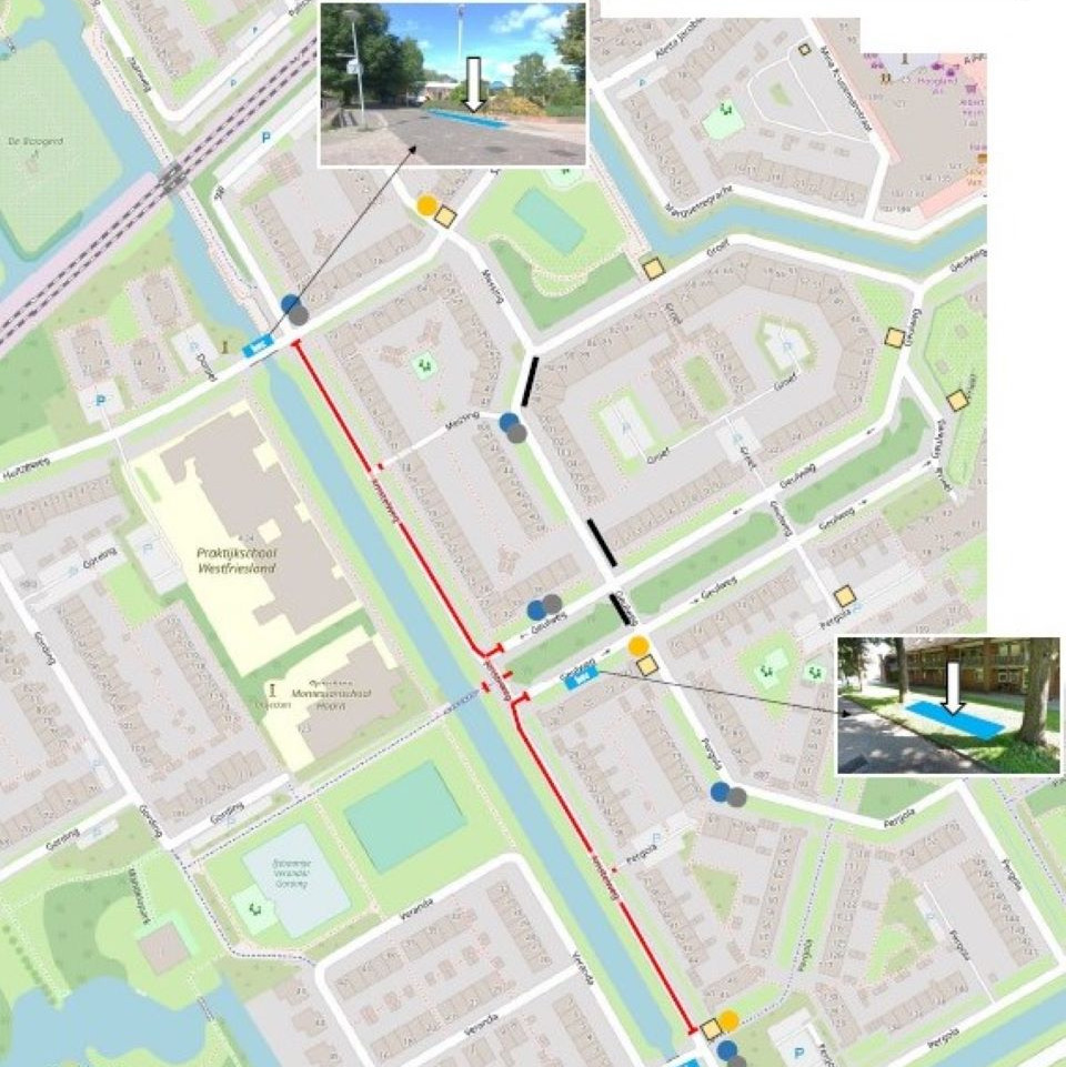 Plattegrond afvalinzameling Amstelweg Hoorn