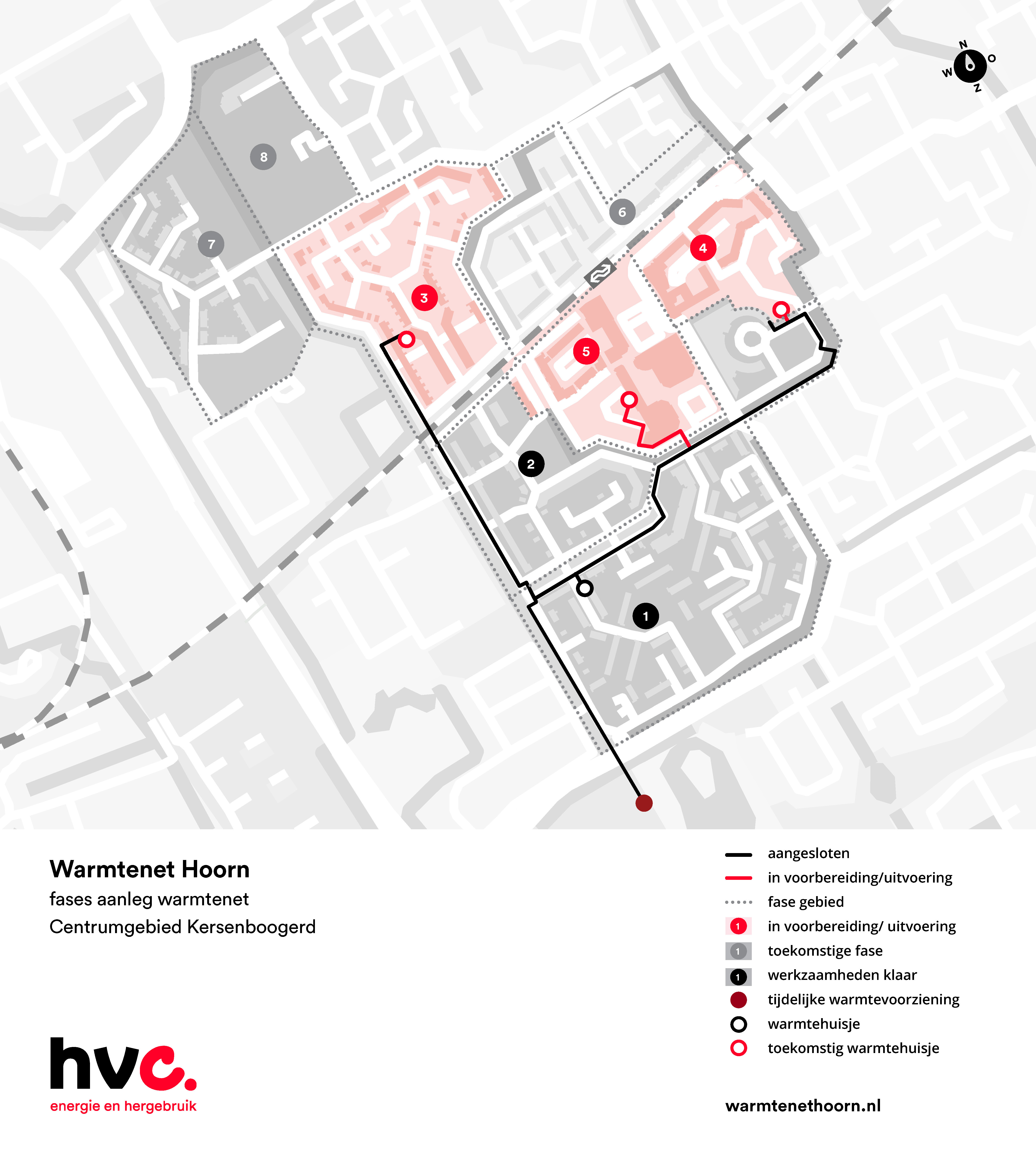 Hoorn Kersenboogerd plattegrond planning warmtenet