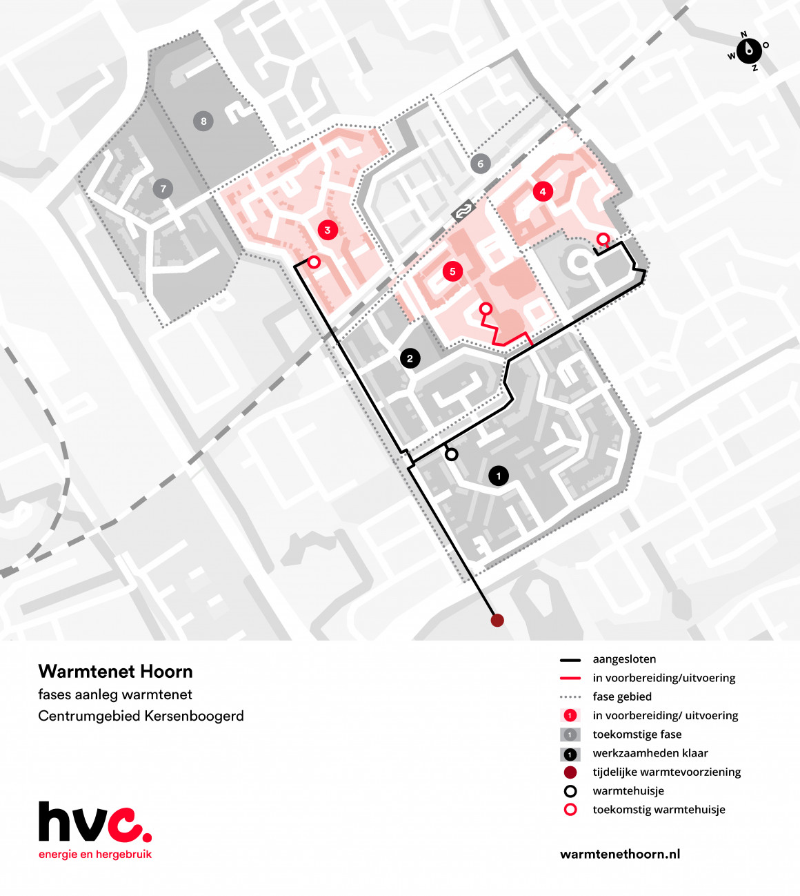 Hoorn Kersenboogerd plattegrond planning warmtenet